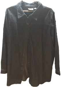 Chaqueta Larga Joan Rivers Marca Levi-Type, Usada, Talla 1X - Imagen 1 de 5