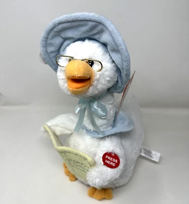 Mother Goose Talking Animated Plush 5 Nursery Rhymes Cuddle Barn 14" WORKS Tags - Image 1 of 4
