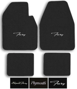 Fury, Sport Fury Custom Logo Loop Carpet Floor Mats - Choose Mat Color And Logo - Picture 1 of 6