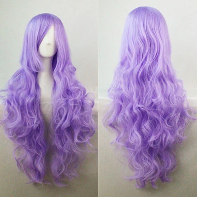 Sexy Pelucas Rizadas de 80 cm de Largo Disfraz Cosplay Cabello Anime Completamente Ondulado Halloween Nueva Peluca Foto 1 de 3