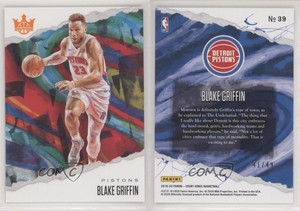 2019-20 Panini Court Kings Citrine /49 Blake Griffin #39