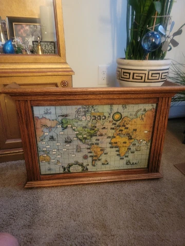 Vintage Howard Miller World Clock Lighted Multi-Time Zone Wall Clock Parts Only Cover