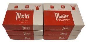 6 docenas de tiza de billar maestro - 6 cajas de una docena de piezas tiza piscina - 12 colores - Imagen 1 de 14