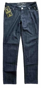 Miss Kitty Couture Mid Rise Tapered Distressed Blue Denim Jeans ~ Größe 13 ~ Neu mit Etikett!! - Bild 1 von 4