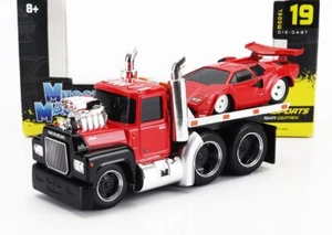 MODELLINO CAMION STATICO MAISTO MACK R685ST FLATBED CARRO ATTREZZI COUNTACH 1/64 - Foto 1 di 9