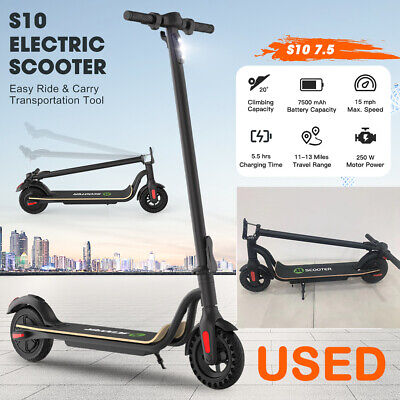 USED S10 7.5AH Folding Adult Electric Scooter City Commuter EScooter 8 Inch Tire • 199$