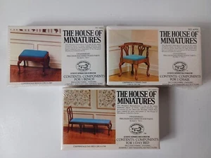 The House Of Miniatures Dollhouse Furniture Kits Lot Of 3 #40031 #40037 # 400143 - Picture 1 of 6