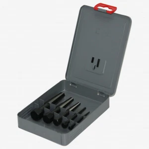 Rennsteig Double Edged Screw Extractor 5 Piece Set + Metal Case (Size 1-5) - Picture 1 of 1