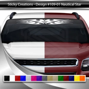 109-01 NAUTICAL STAR Decal Sticker Windshield Window Vinyl Graphic Banner Car - Picture 1 of 6