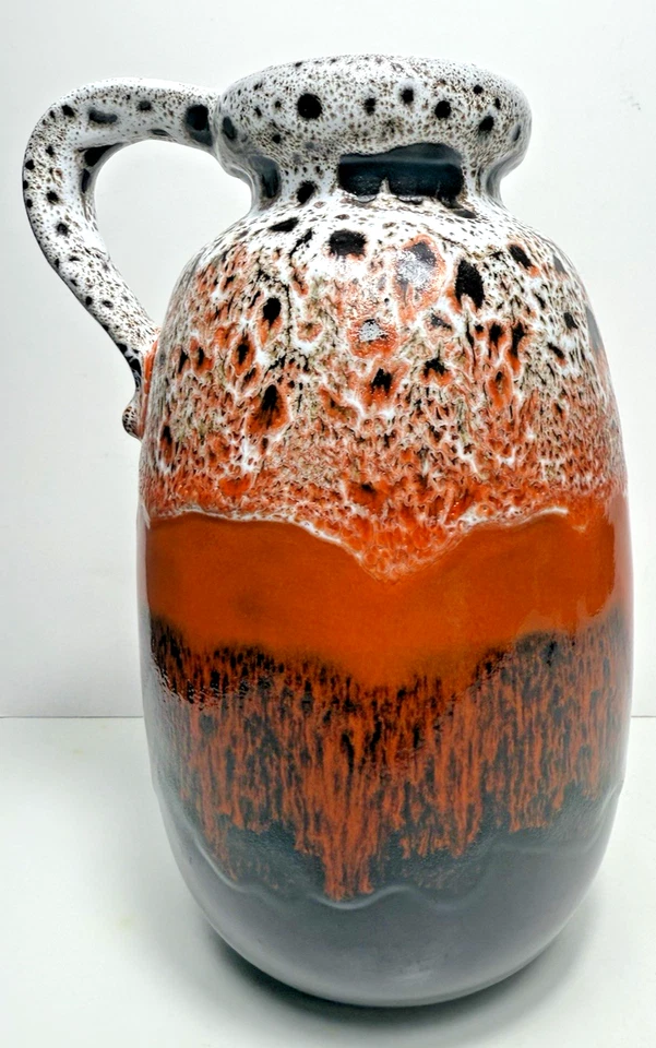 Blue Mountain Pottery Jug w/Handle Apollo 855 Brown Red Lava Glaze PERFECT - Image 1 of 4