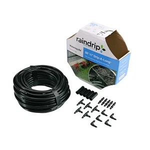 Raindrip R280DT BLK 1/4-Inch by 50-Foot Black Drip-A-Long with Fittings - Picture 1 of 5