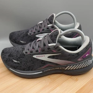 Brooks Adrenaline GTS 23 Shoes Womens Size 9 Gray Pink Running Support Cushion - Picture 1 of 13