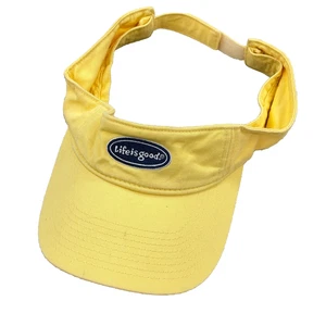 Life Is Good Parasol Sombrero Gorra Correa Trasera Amarillo Ajustable Sarga Dorado Adulto Hombres - Imagen 1 de 7
