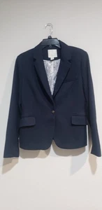 Mercer & Madison Womens Navy Blue Corduroy One Button Blazer Jacket Sz M - Picture 1 of 8