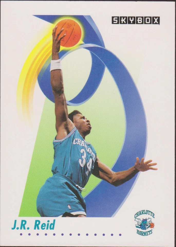1991-92 Skybox #32 J.R. Reid Charlotte Hornets Basketball Card - Image 1 of 1