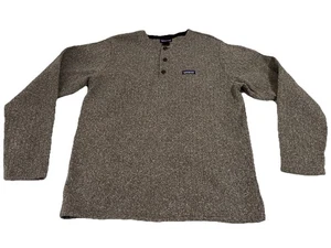 Patagonia Sweater Fleece Button Henley Pullover Brown Mens XL GorpCore Outdoor - Picture 1 of 5