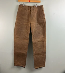 Pantaloni in latta CC Filson finitura olio uomo 32x31 stile 69 cotone marrone cerato made USA - Foto 1 di 15