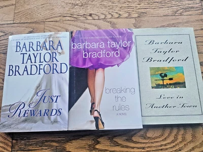 Lot of 3 Barbara Taylor Bradford Just Rewards, Breaking The Rules, Love in  - Image 1 of 4