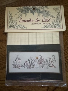 Lavender & Lace #12 ENCHANTED ALPHABET Cross Stitch Chart Victorian NEW - Picture 1 of 3