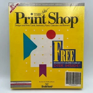 The New Print Shop Software IBM Tandy 3.5" Disk Broderbund 1989 New Sealed - Picture 1 of 4