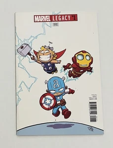 Cómics Marvel Legacy #1 Skottie Young Variante Cubierta Noviembre 2017 ¡Nuevo! - Imagen 1 de 2