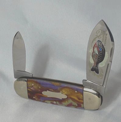 Cuchillo de la marca Bulldog Bluegill Sunfish Elephant's Toe 2 Folding Blade Prototype Foto 1 de 4