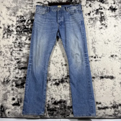 Pantalones de mezclilla J Crew 770 para hombre 36x34 ribete Kaihara lavado medio informales cómodos patinadores Foto 1 de 4