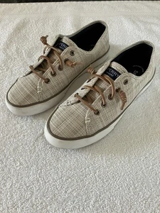 Sperry Top-Siders Boot/Tennis Damenschuhe hellbraun & weiß mit Memory Foam 7,5 - Bild 1 von 7