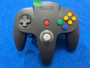 Official Nintendo 64 Controller OEM N64 Color Black Tight Stick 9/10 Made Japan - Picture 1 of 18