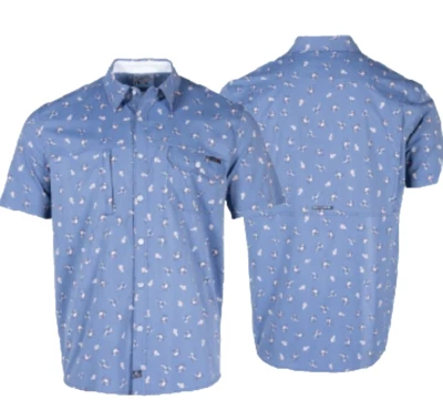 Salt Life Crab and  Lobster Performance Fishing Blue M Live Salty Salt Life NWT - Image 1 of 4