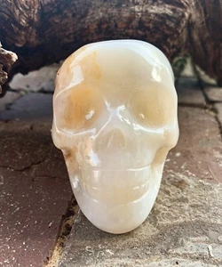 Polished White Agate Crystal Skull-Healing, Purity, Clarity - Bild 1 von 4