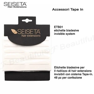 48 doppelseitige Etiketten zur Wiederverwendung unsichtbare Hair Extension SEISETA ETB01 - Bild 1 von 3