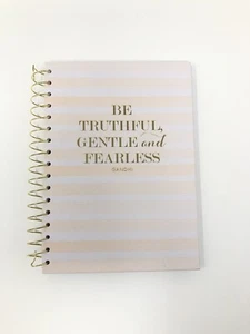 Hard Cover Double Wire Journal notebook Quote 'Be Truthful Gentle And  Fearless“ - Picture 1 of 3