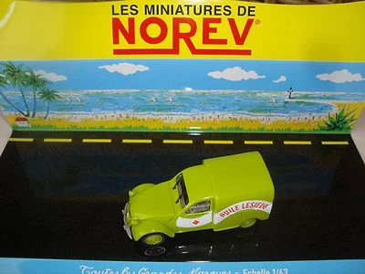 MINIATURE CITROEN 2 CV AZU 1955 PUB HUILE LESIEUR 1/43  NEUF EN BOITE   - Photo 1/4