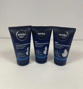 NIVEA Men (3 Pack) - Maximum Hydration Moisturizing Face Wash - 5 Fl Oz New - Picture 1 of 4