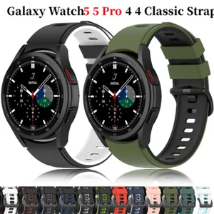 Pulsera Correa Silicona Para Samsung Galaxy Watch 6 Classic 5 Pro 4 44mm - Imagen 1 de 26
