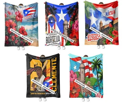 Puerto Rico Rican Flag Throw Blanket & Fleece ** FREE SHIPPING - Image 1 of 4