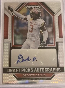 2023 Prizm Draft Picks Deonte Banks Auto Silver Maryland Terrapins giants - Picture 1 of 1