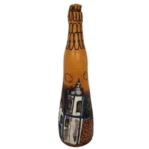 Brazilian Leather bound/wrapped Wine Bottle Minas Gerais Alarcon Brasil VTG - Picture 1 of 8