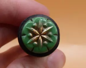Vintage Larger Glass & Wood 6 Point Star Design Sealing Wax Seal Stamp - Picture 1 of 4