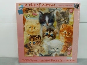 SunsOut A Pile Of Kittens by Giordano Studios Cat Puzzle 26"x26" 1000 Pieces-New - Picture 1 of 4