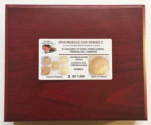 2016 Boxed Set of 5 x 1oz Muscle Car Series 2 Coins Gold HGE Eddition LTD 1,000 - Picture 1 of 10