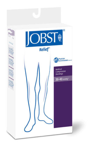 Jobst Relief 30-40 mmHg Single left Leg 114790 Chap Open Toe Stocking Beige lg