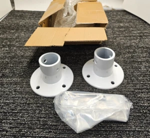 (4 Piece) LYOM-062-2 In-ground Swimming Pool Aluminum Deck Flanges For Slide - Picture 1 of 9