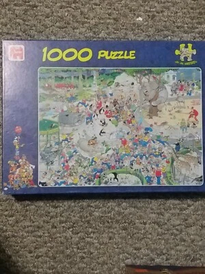 Rompecabezas Jumbo 1000 piezas - El Zoológico - Jan van Haasteren - Ilustración de dibujos animados - 01491 Foto 1 de 4