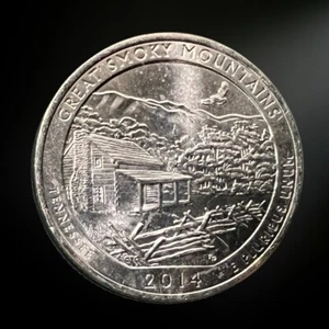 2014 P Philadelphia ATB Quarter Great Smokey Mountains Brilliant Uncirculated - Picture 1 of 2