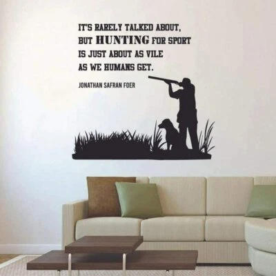  As Vile Hunting Quote Hunter Vinyl Wall Art Décor Sticker for Home Room Decals - Image 1 of 4