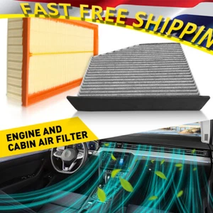 For Volkswagen Jetta Tiguan Passat Beetle CC GTI Air Filters Cabin (2 Total) Kit - Picture 1 of 14