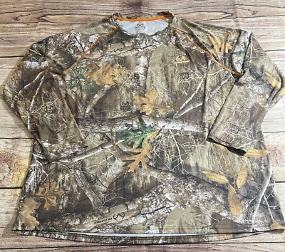 Realtree Long Sleeve Shirt Mens 3XL Woodland Camouflage Performance Hunting - Image 1 of 4