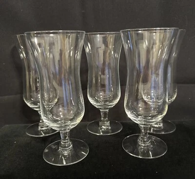 5 vasos de parfait de postre de cóctel Hurricane vintage transparentes 6"" Foto 1 de 4